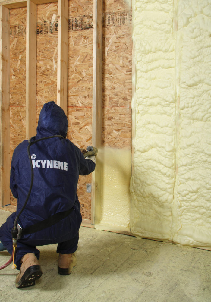 Ventilation cards installed prior to spray foam